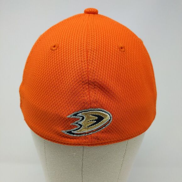 Adidas Aeroready Anaheim Ducks Fitted Hat Orange Embroidered Logo NHL - Picture 5 of 9